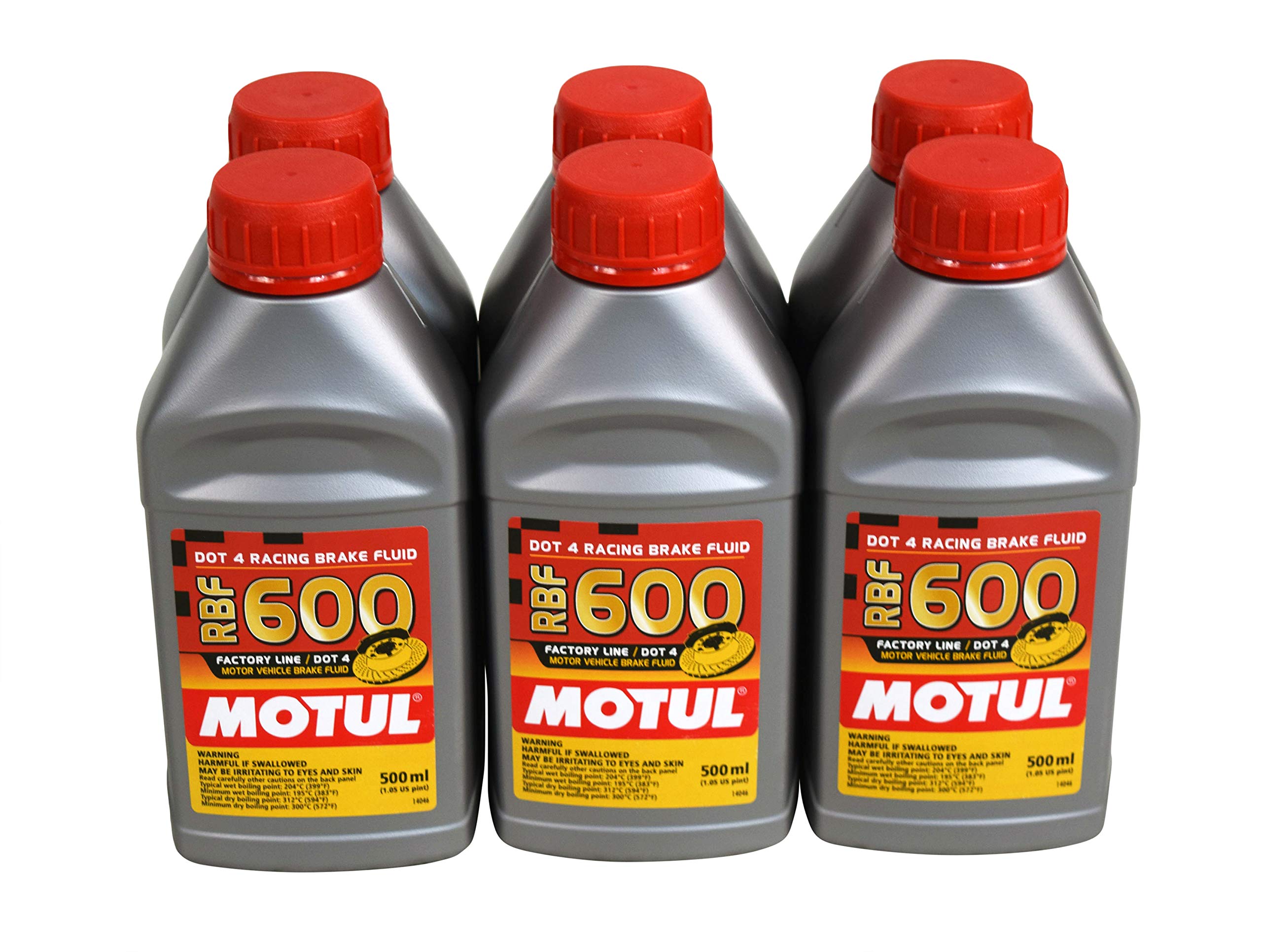 MTL100949 8068HL RBF 600 Factory Line Dot-4 100 Percent Synthetic Racing Brake Fluid-500, 300. ml, 6 Pack