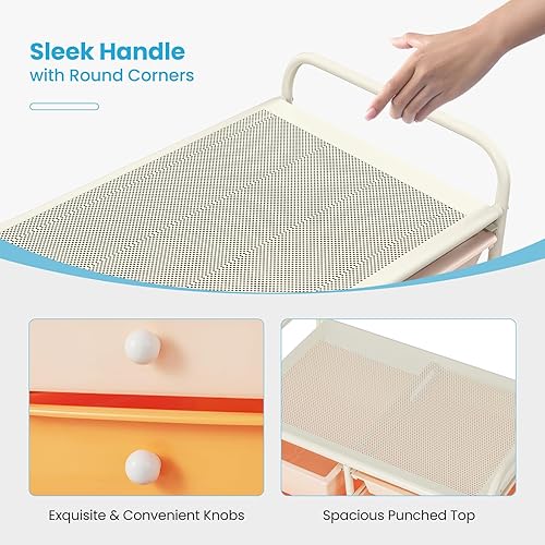 Miniatura 8 de Giantex Carrito rodante de 15 cajones, organizadores de aula, carrito de almacenamiento con ruedas, para profesores, oficina, hogar, suministros