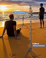 Vista 4 de OMOTON TS01 65" Magnetic Phone Tripod for iPhone & Camera, Cell Phone Stand with Remote, Stable Height Adjustable Multi-Angle Shot Selfie Stick