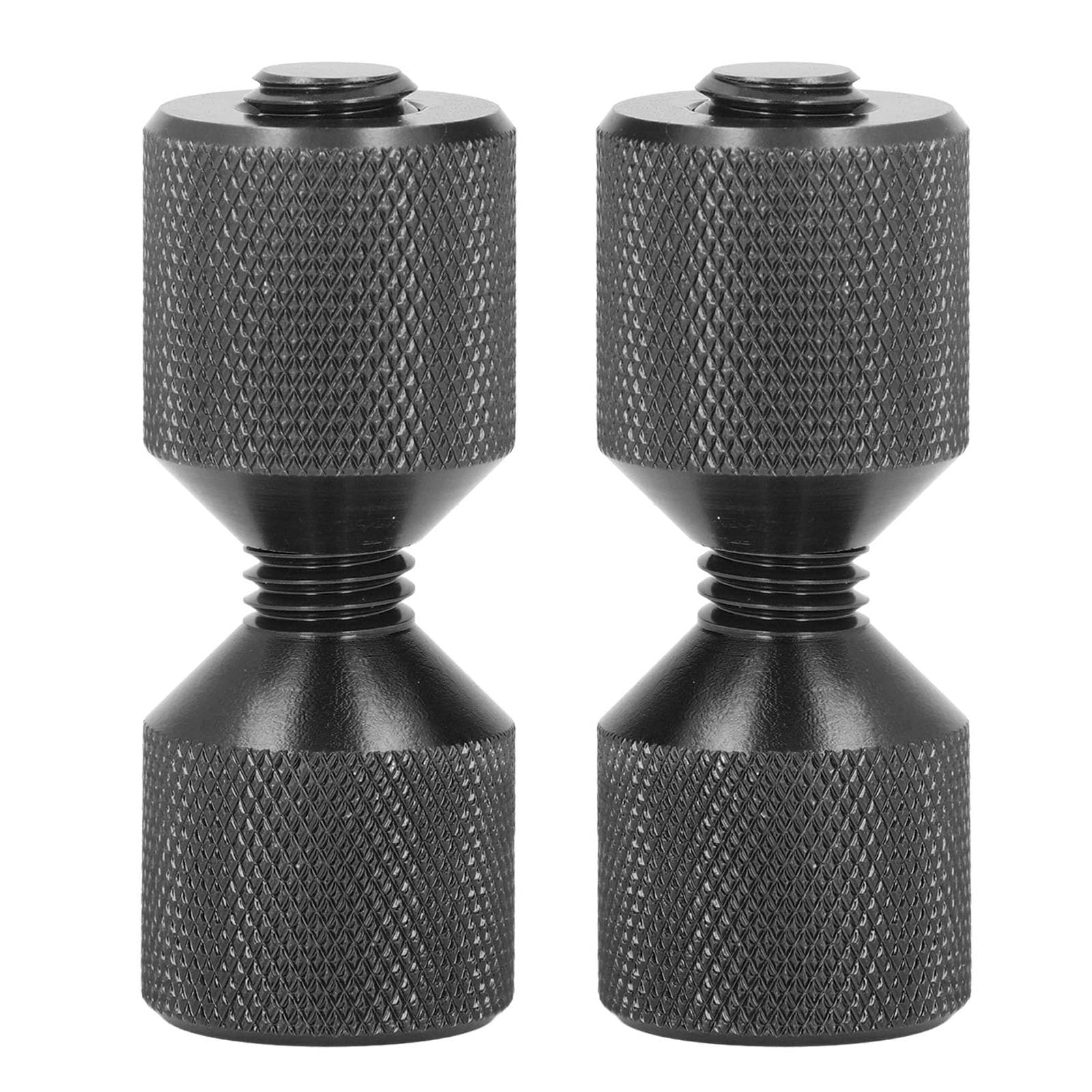 Goupilles d'alignement de Premium, 2 Pièces, 1 1/8 Pouces Anodisées A um, Jeu de Broches à Double Trou pour Brides de 0.5 à 14 Pouces 150LB (BLACK)