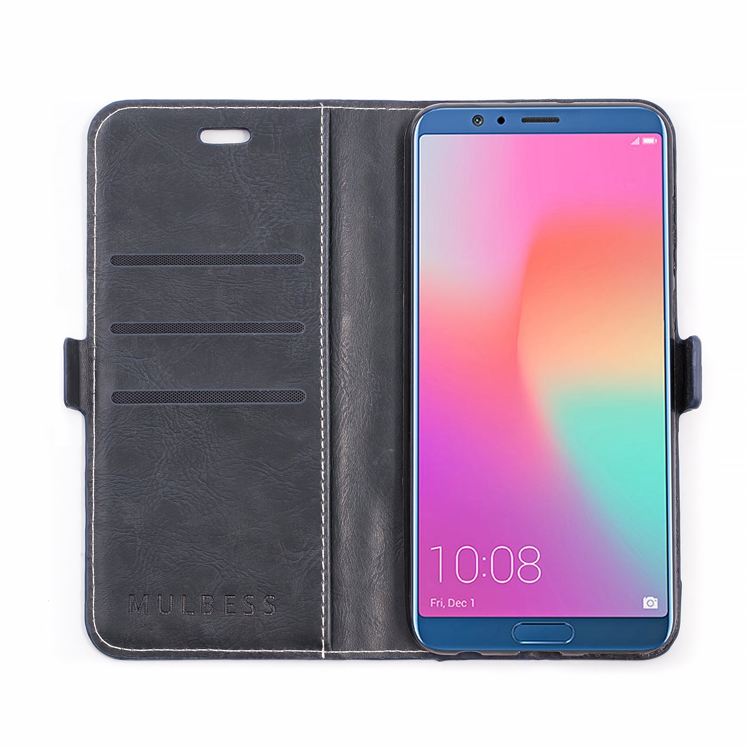 Custodia Per Honor View 10 - Cover A Libro In Pelle Con Slot Per Carte, Chiusura Magnetica, Colore Blu - Foto 9