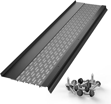 Elite Micromesh 6" Gutter Covers System for Leaf Protection Featuring Stainless Steel Mesh Aluminum Gutter Guards Leaf Guards for Gutters - Made in The USA Black - 25Feet