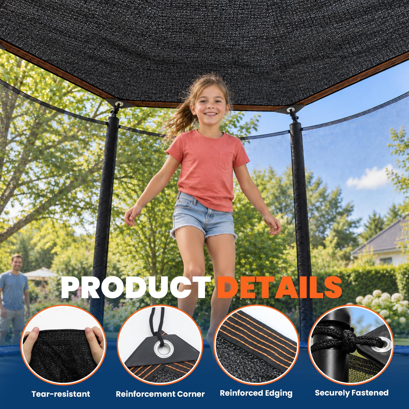 Protection solaire pour trampoline - 366 cm - Protection solaire - Tente de