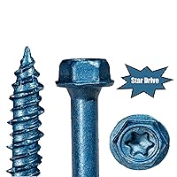 Vista 2 de Tornillos de mampostería TorqueMaster de 516" x 2-14" con cabezal de arandela hexagonal, 50 piezas, tornillos de hormigón, resistencia a