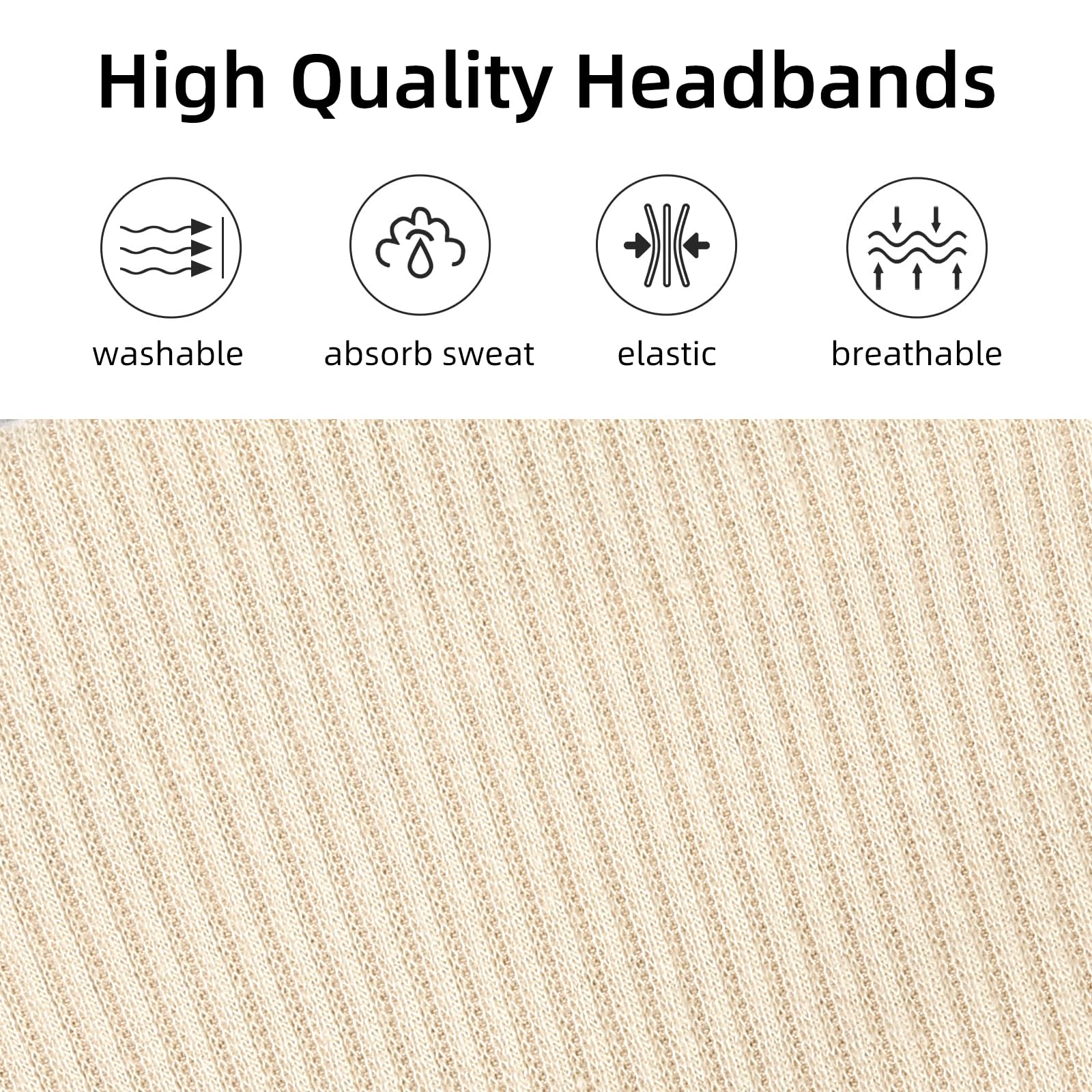 Diademas anchas antideslizantes para mujer, suaves, elásticas, gruesas, para entrenamiento, yoga, accesorios para el cabello, paquete de 6