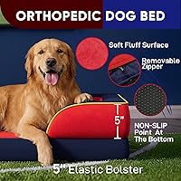Vista 302 de Comfort Expression - Cama ortopédica para perros extragrandes, 53 x 42 pulgadas, cama impermeable y de apoyo de espuma con cojines removibles