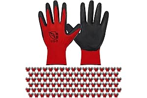 100-Pack Dipped Gloves: Ultimate Gardening and Construction Companions