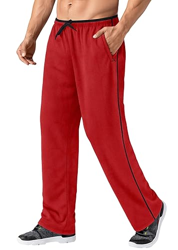 MAGNIVIT Men's Lightweight Sweatpants Loose Fit Open Bottom Mesh Athletic
