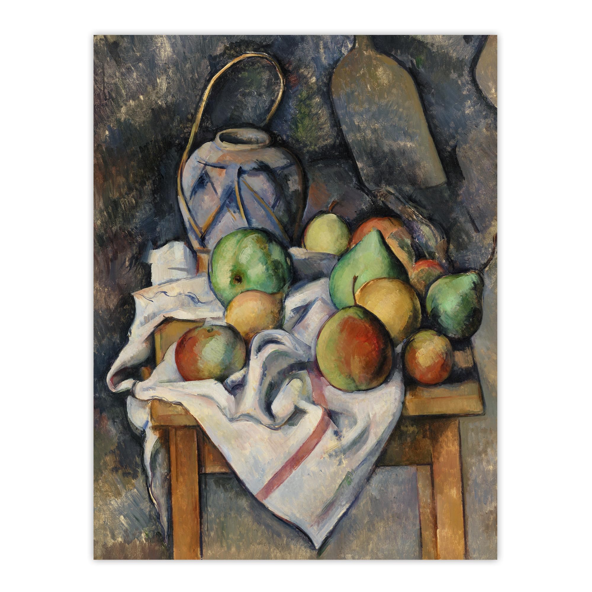Artery8 Paul Cezanne Ginger Jar & Fruit Still Life Wall Art Poster Print - W12" x H16"