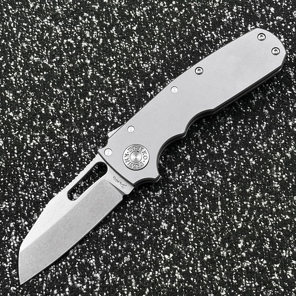 Andrew Demko Shark Cub Deep Carry Titanium Handle Knife (Shark feet)