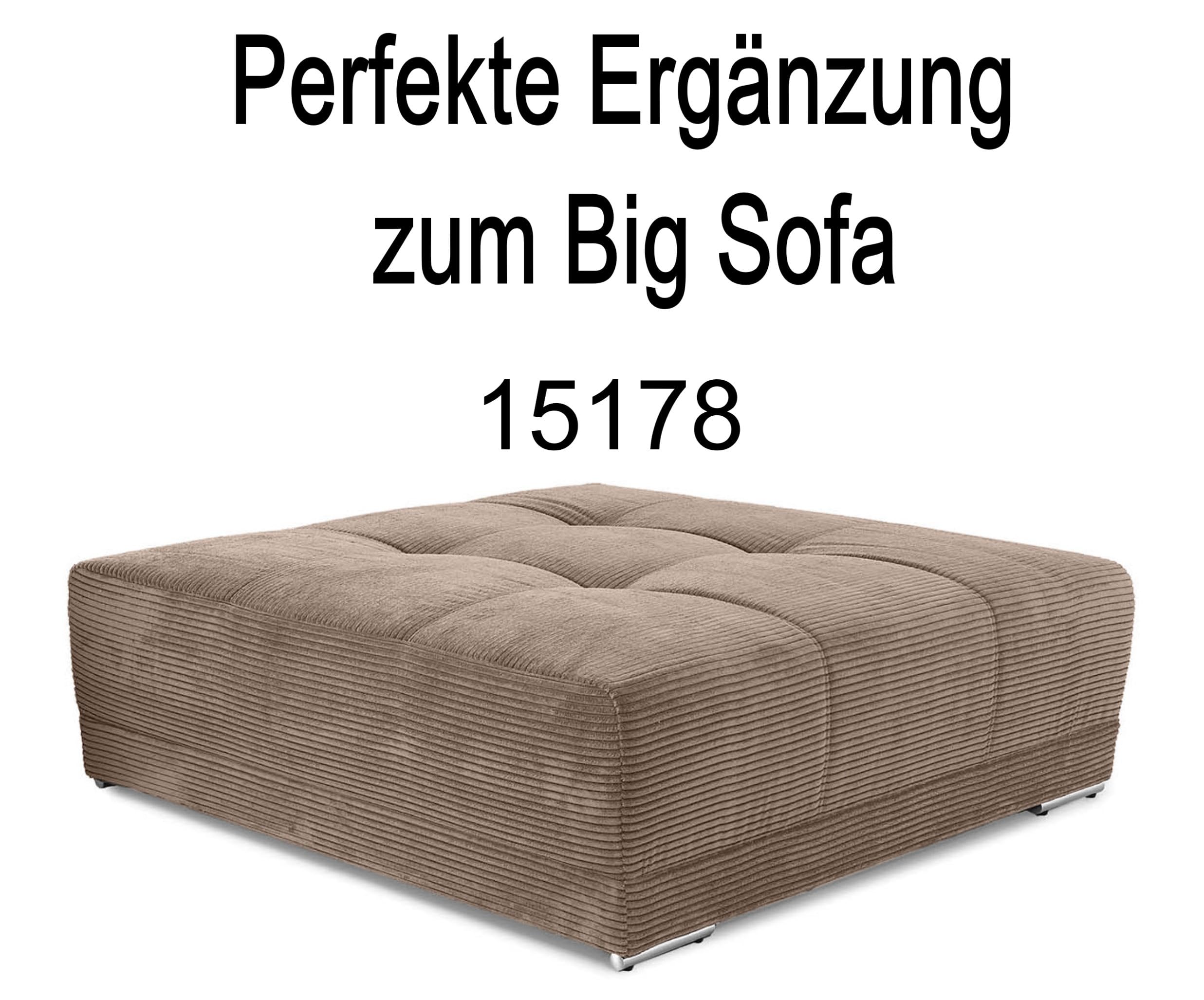luma-Home 15174/ Big-Sofa XXL Lounge Couch, Cord-Bezug Braun Taupe