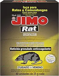 Raticida Iscas para Ratos e Camundongos 40X25G Jimo Rat Eficiente Pronto Uso Controle de Pragas
