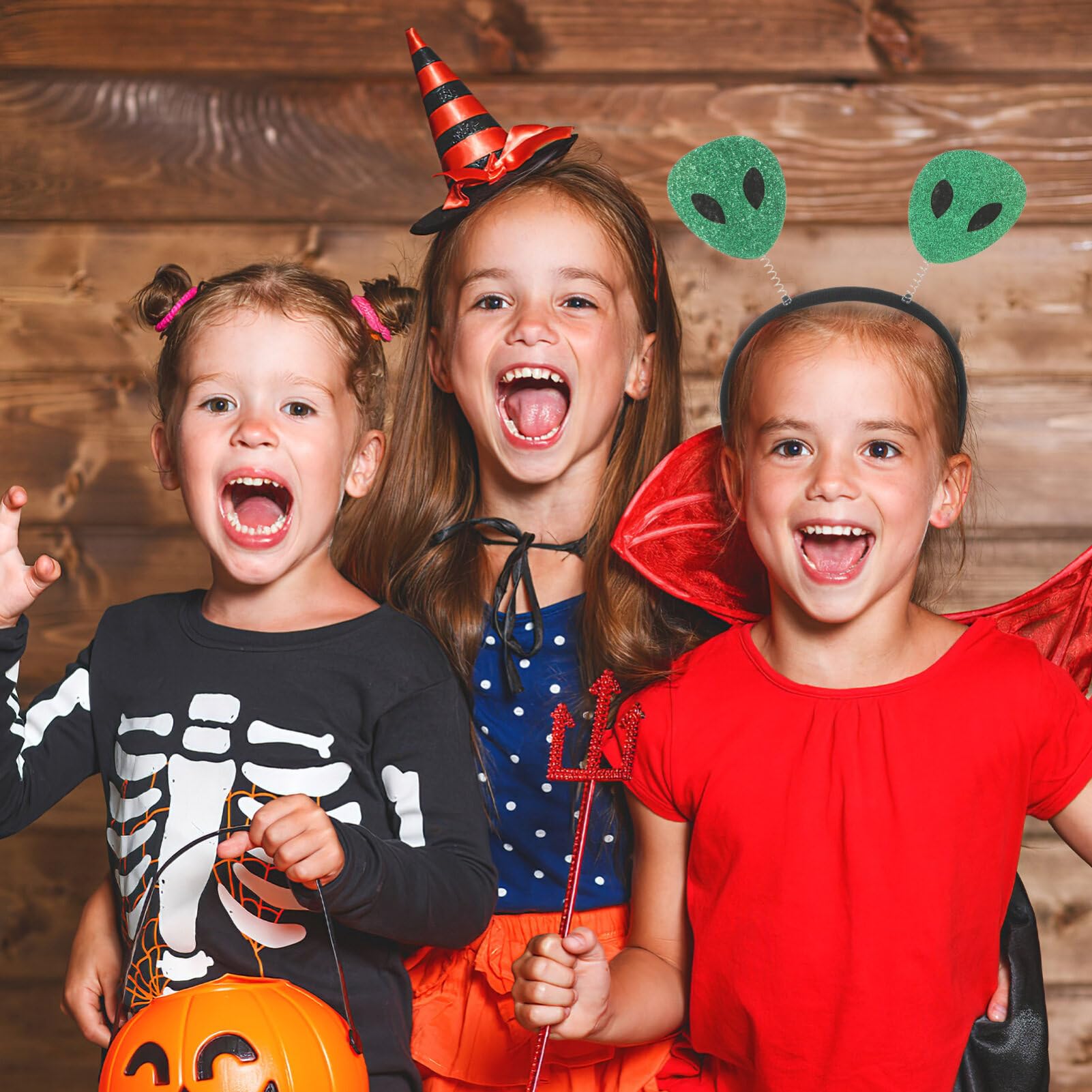 Beavorty Halloween Headband Hair Accessories Set 3Pcs Unique Antenna Head Boppers for Women Adults Party Costume - Image 2