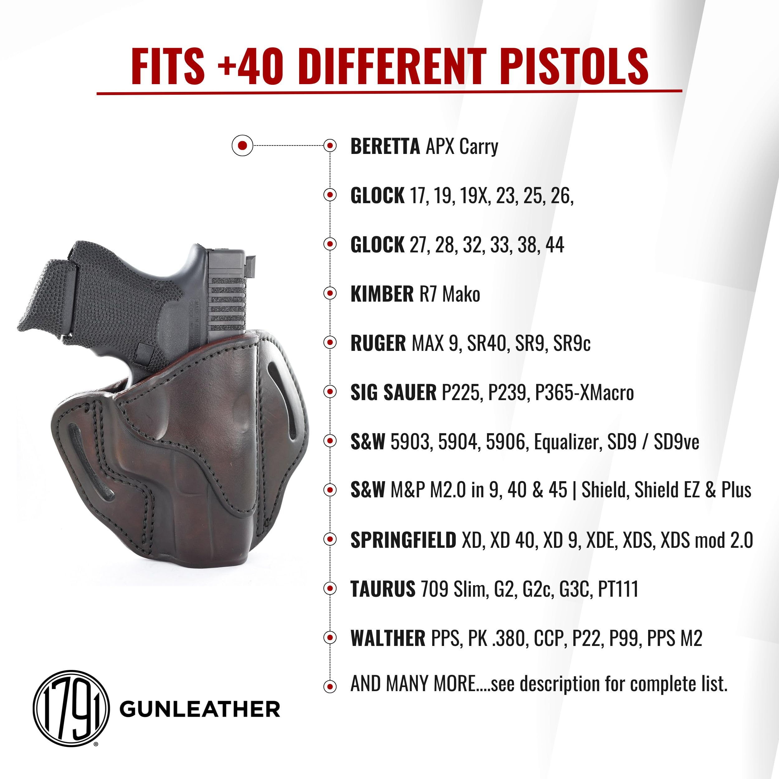 Amazon.co.jp: 1791 Gunleather Glock 19ホルスター – Right Hand OWB