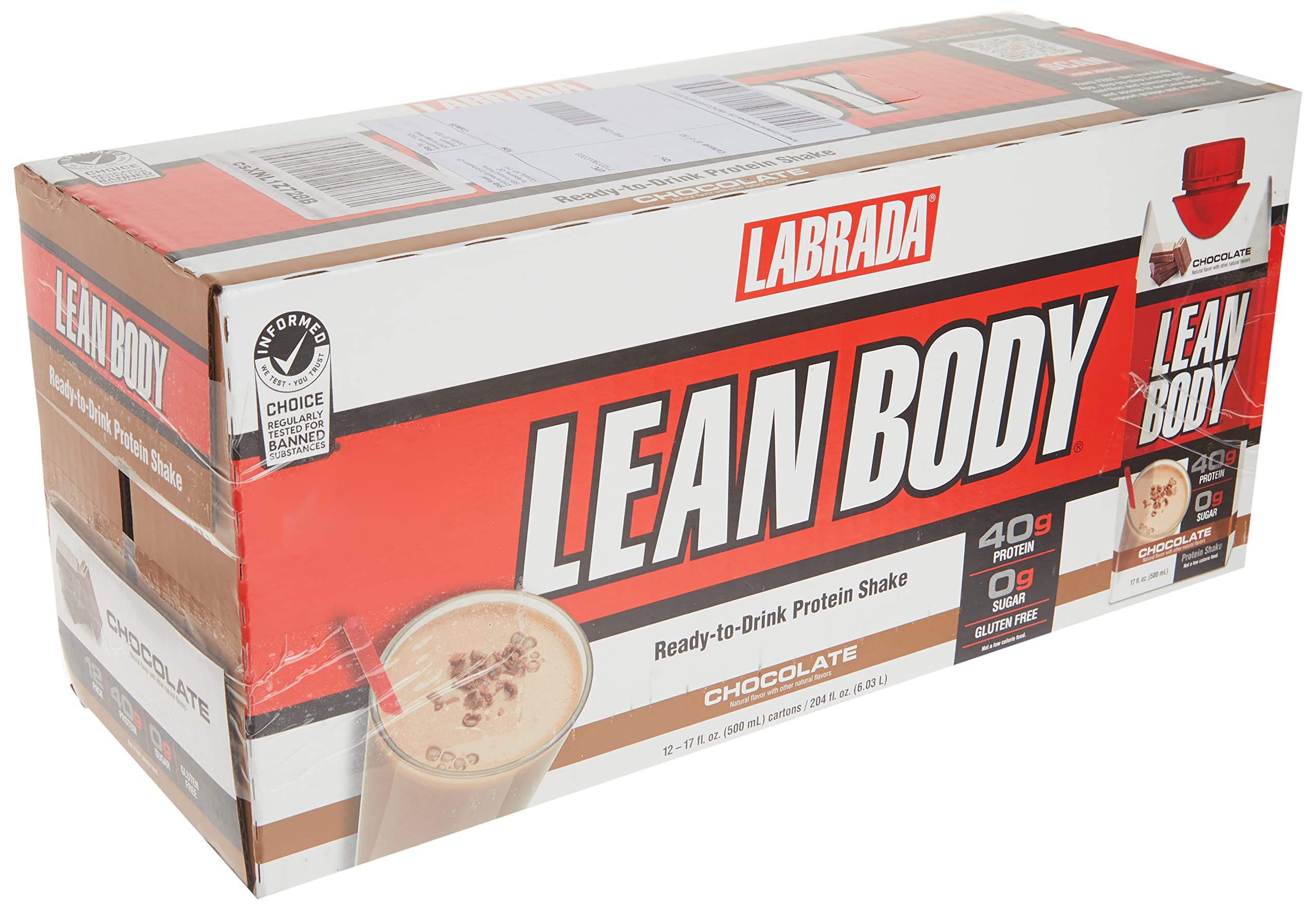 Lean Body ReadytoDrink Chocolate Protein Shake, 40g Protein, Whey