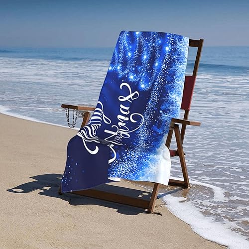 Miniatura 40 de DADABULIU Bath Towel Christmas Red Snowflake Xmas Beach Towels Soft Absorbent Washcloths Quick Dry Luxury Hotel Quality Towelling for Adults Kids