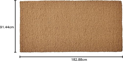 Miniatura 8 de Kempf - Felpudo de fibra de coco natural, 36 x 60 pulgadas