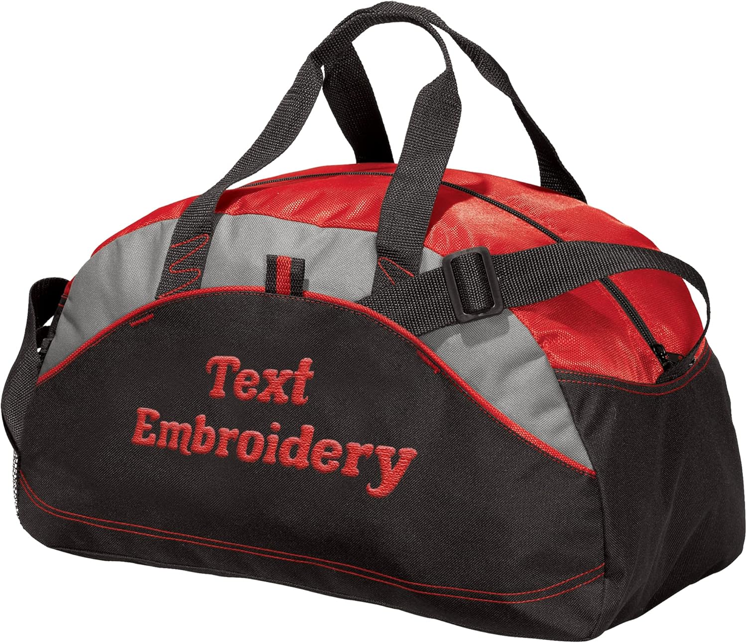 Custom Sport Duffel Bag Add Your Embroidered Text Medium Contrast Sport Gym Travel