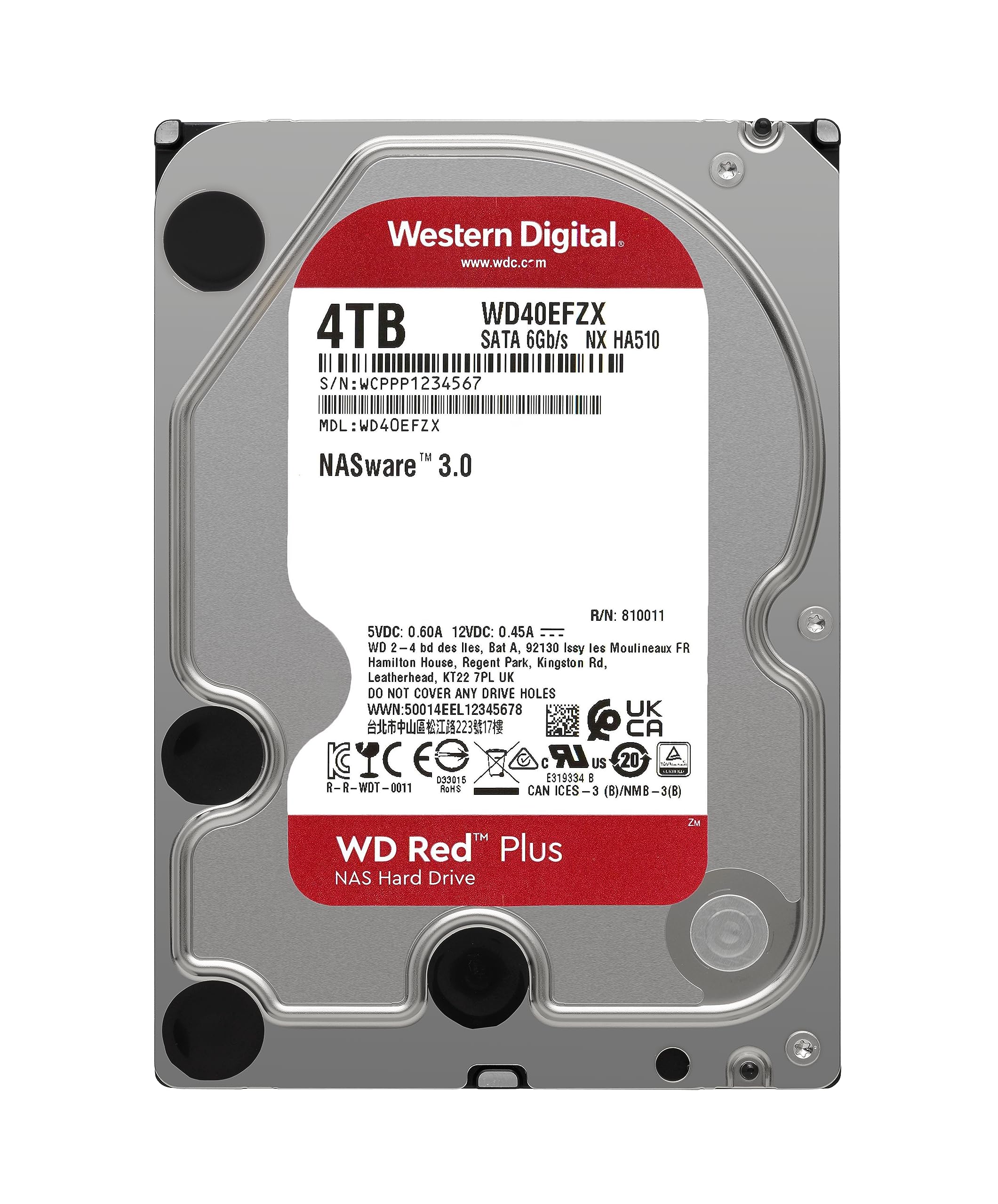 Amazon | Western Digital WD40EFZX 4TB WD Red Plus NAS HDD シリーズ 