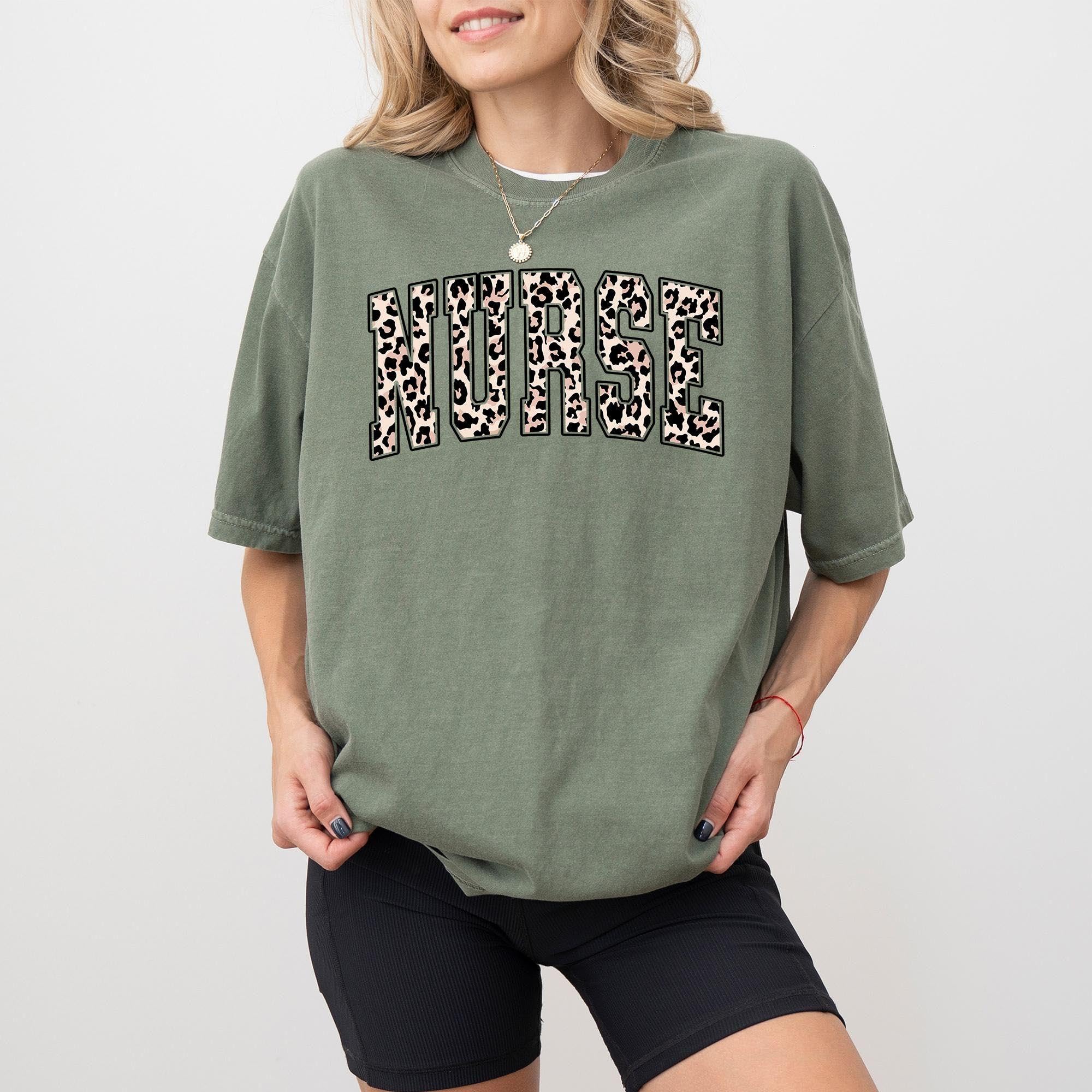 Leopard Print Nurse Shirt Comfort Co …