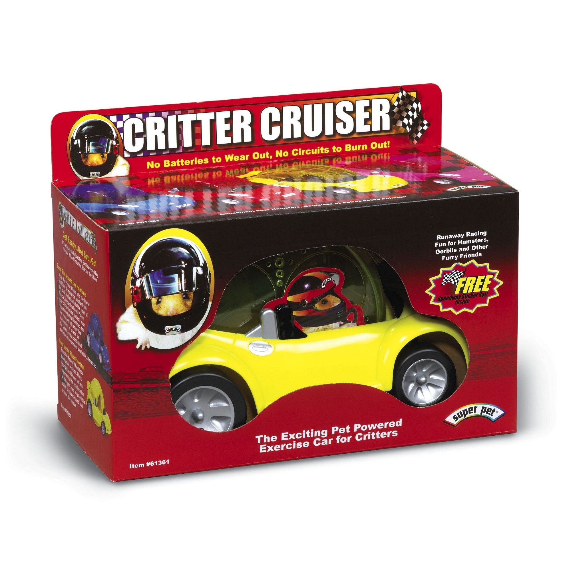 Kaytee Critter Cruiser, Interactive Exercise Toy, Ball, Safe, Secure, For Hamsters, Gerbils (Colours May Vary)