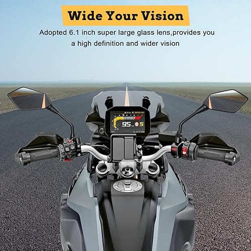Miniatura 2 de Nifeida Espejos retrovisores universales para motocicleta, espejos convexos laterales ajustables, con perno M10, con abrazadera de montaje de barra