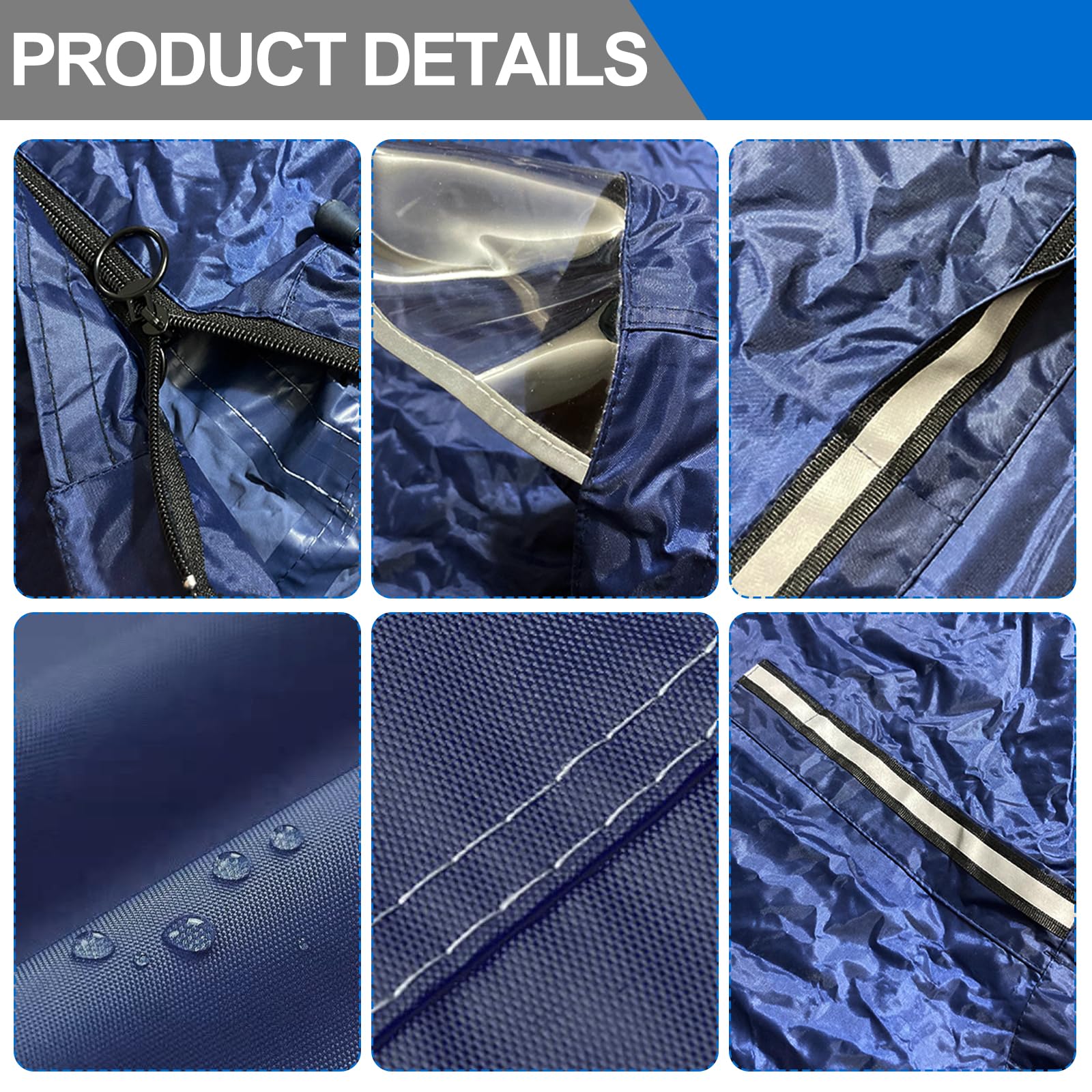 Protector de lluvia para scooter de movilidad, poncho de lluvia para vehículos eléctricos, impermeable para movilidad y scooter, con capucha y panel transparente