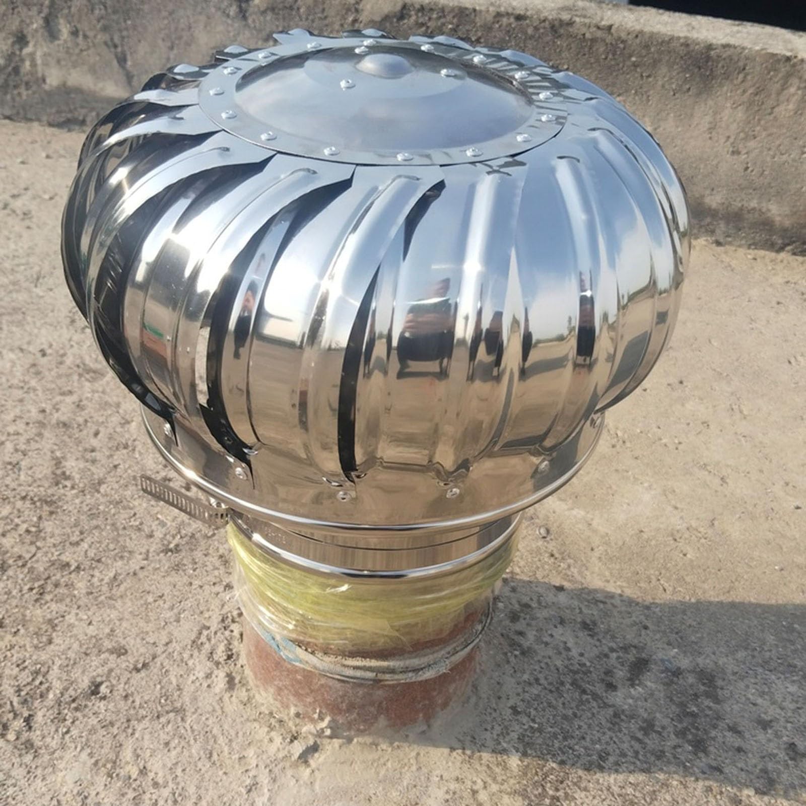 MYXJGNAIY All Round Roof Rain Chimney Cap, Vent Chimney Cover, 3-23.6 in Stove Pipe Topper, Fireplace Flue Lid for Chimney, Silver Birdproof Chimney Cap(9.9in)