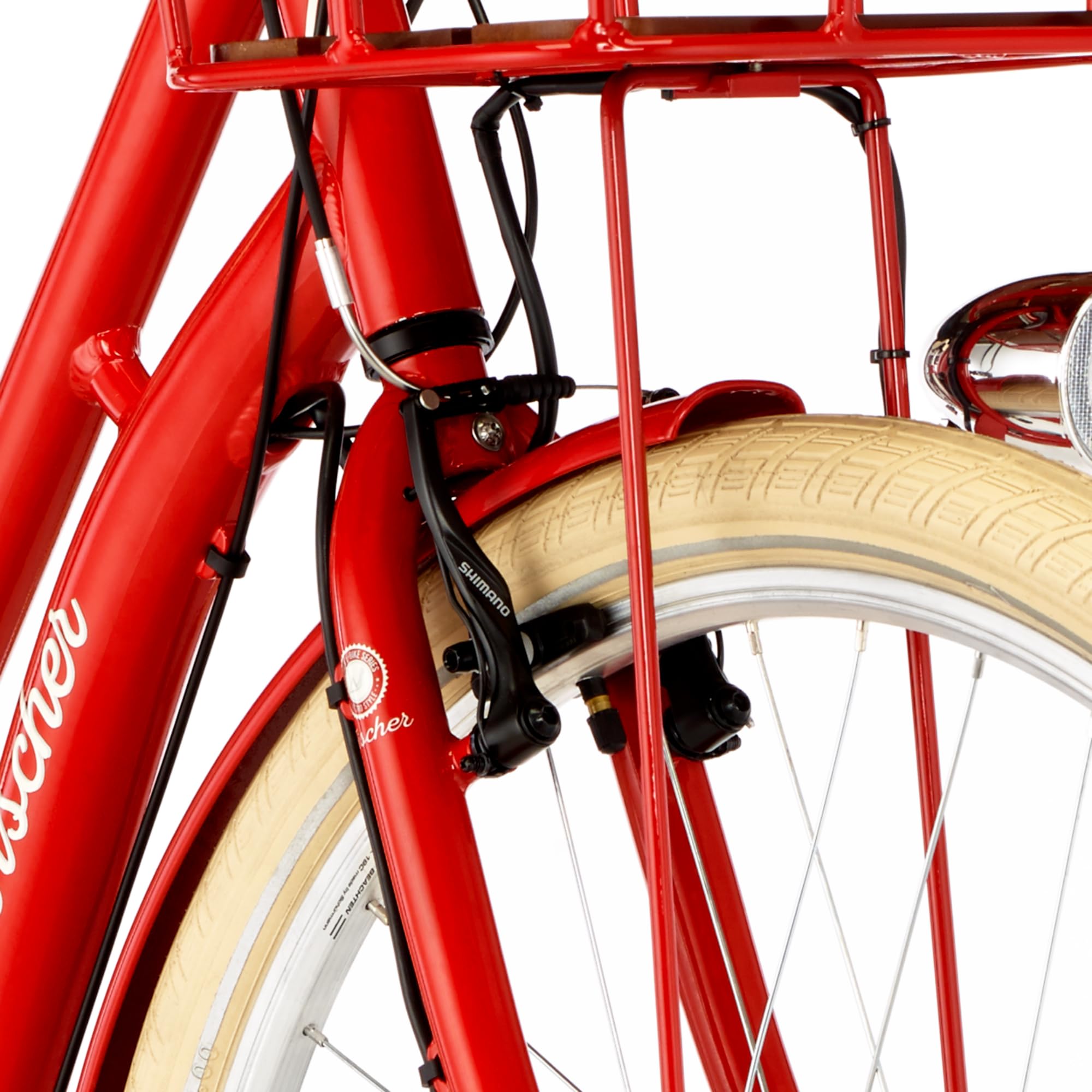 FISCHER E-Bike City CITA RETRO 2.0, Elektrofahrrad für Damen und Herren, RH 48 cm, Frontmotor 32 Nm, 36 V Akku