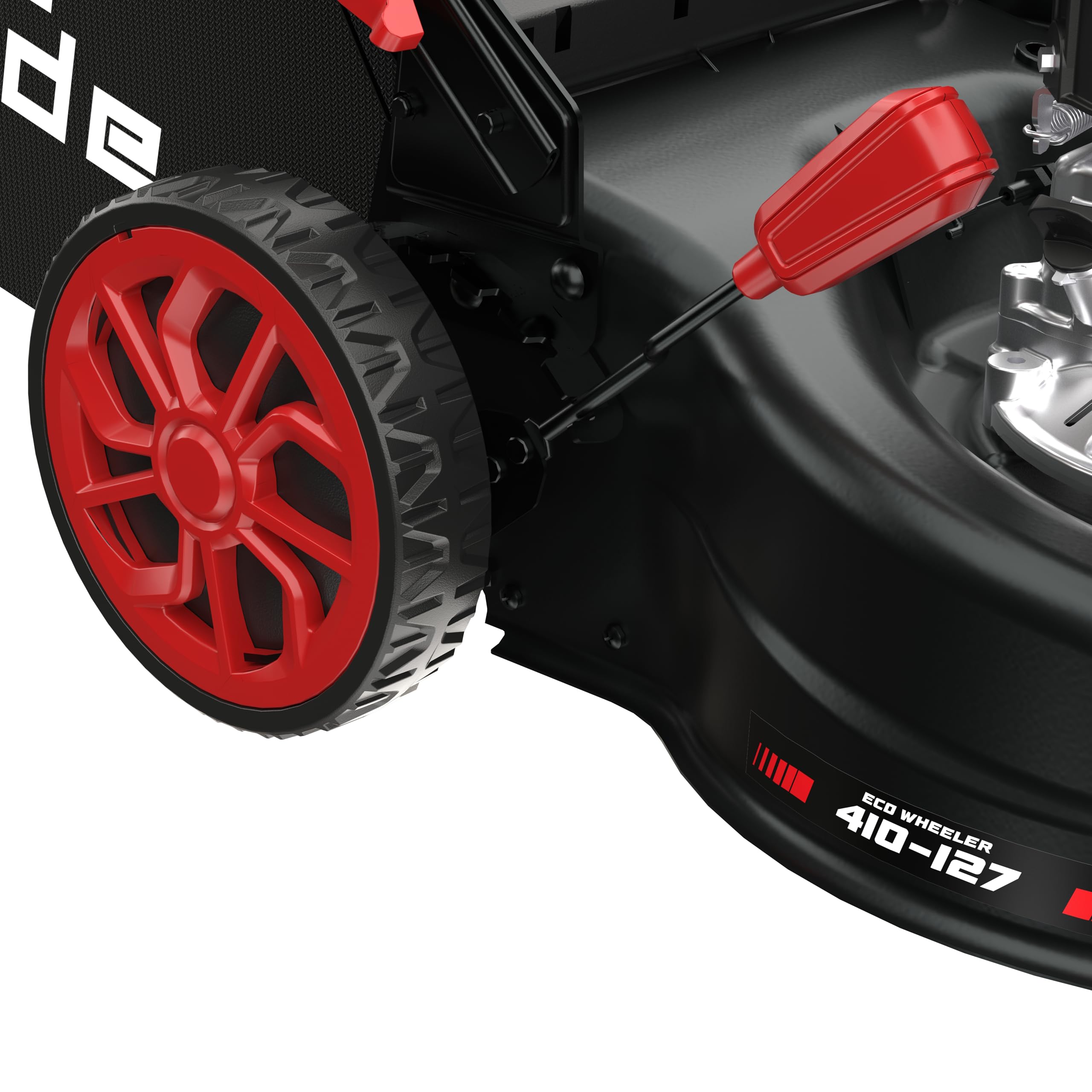 Güde EW 410-127 Eco Wheeler - Cortacésped de Gasolina, Motor de 4 Tiempos, cilindrada de 127 centímetros cúbicos, 2 kilovatios, 2,7 CV, Ancho de Corte de 41 centímetros, Ajuste de Altura de Corte de