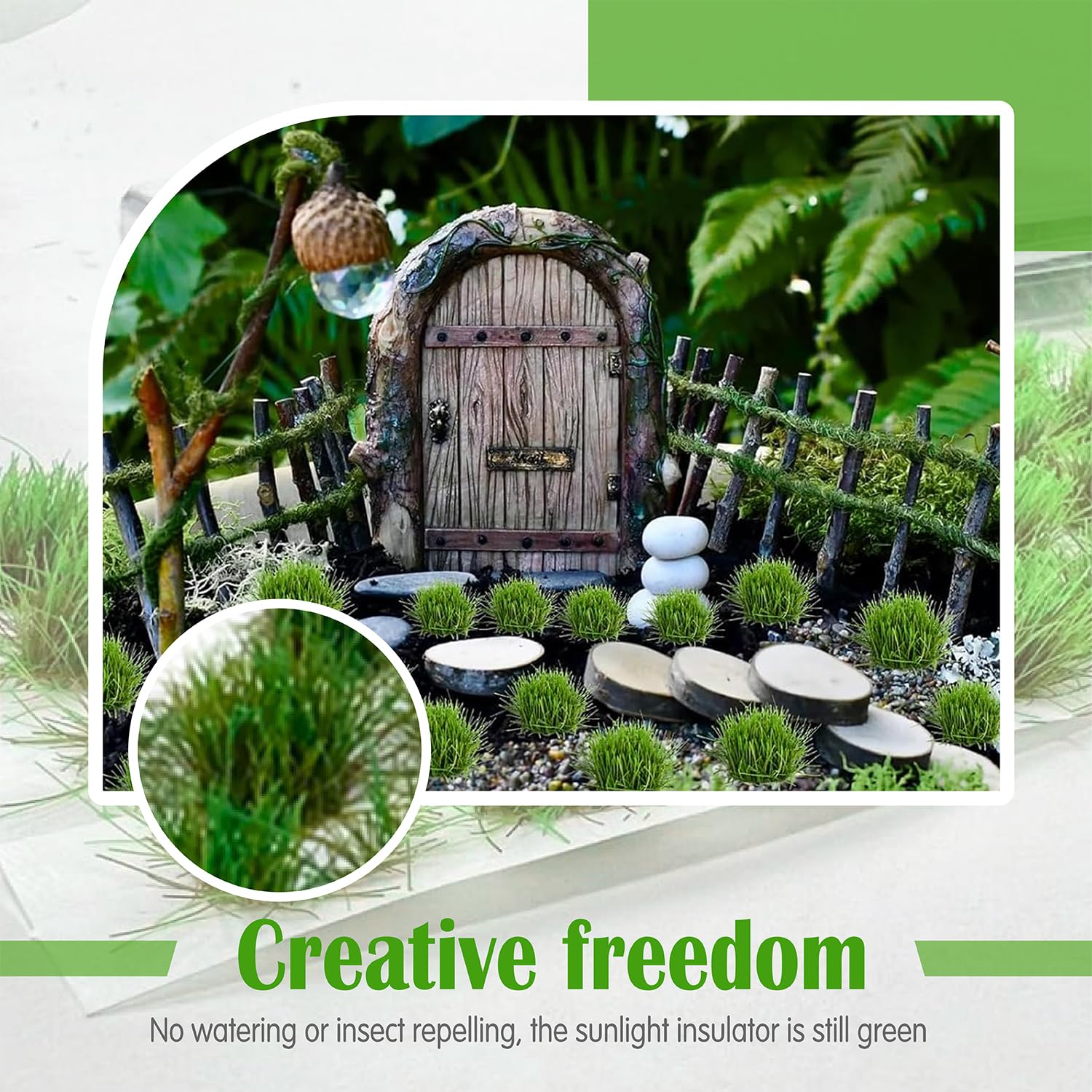 RHQFDM 32 Plantes Herbe Statique Touffes Modélisme - Gazon Miniature Paysage Train Bricolage