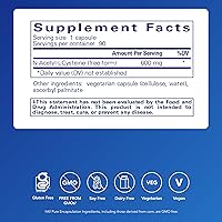 Vista 2 de Pure Encapsulations NAC 600 mg - Suplemento NAC de N-acetil cisteína para salud pulmonar y apoyo inmunológico, apoyo hepático y antioxidantes*
