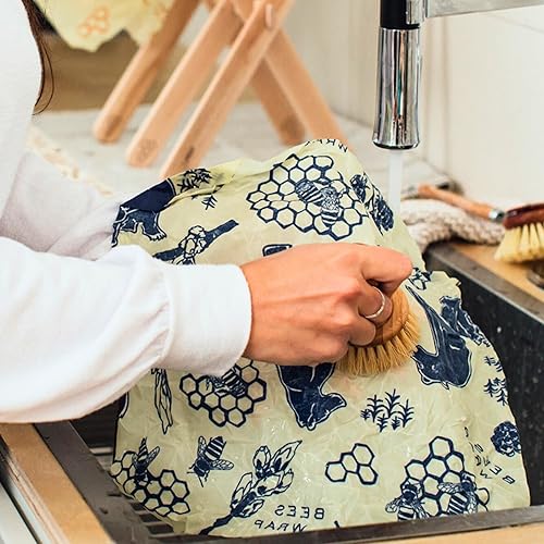 Miniatura 23 de Bee's Wrap, paquete variado de 3 envoltorios ecológicos y reutilizables para transportar comida Paquete de 3 panales