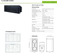 Vista 8 de Sound Town ZETHUS 4 x Sistema de altavoces de matriz de línea dual de 10” con controladores de compresión de titanio, rango