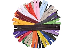 60-Piece 8-Inch Nylon Coil Zippers: An Assortment of Vibrant Colors for Sewing Enthusiasts