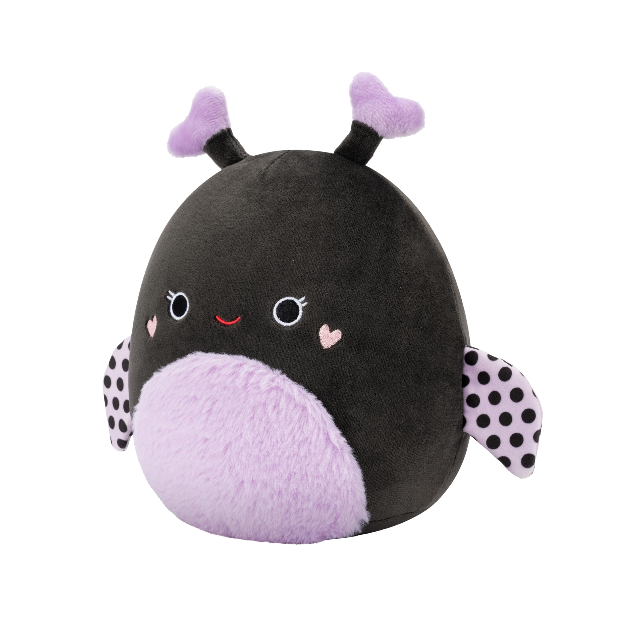 Squishmallows Original 8in Fitzy The  Holding Fuzzy Heart – Official Jazwares Valentine Plush (Little): Black Ladybug