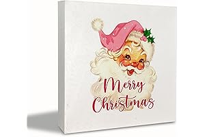 [SEO Keywords: Pink Christmas Decorations Indoor]Vintage Pink Christmas Sign for Home Decoration,...