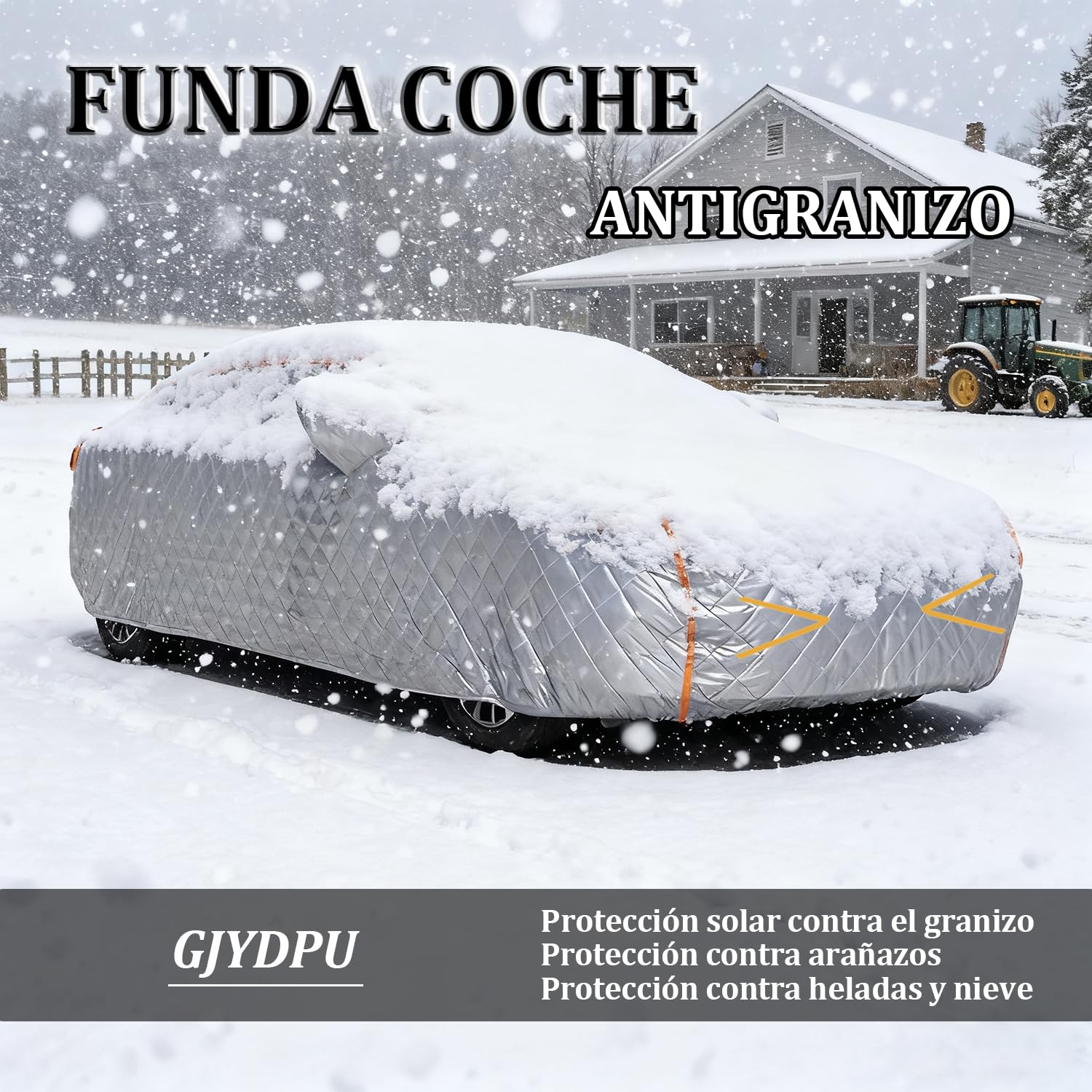 Funda Coche Antigranizo para Kia XCeed (2019-2026) Espesado de 7 Capas, Forro Suave, Transpirable, Antiviento, Impermeable, Tejido Oxford, Anti-UV, 4 Estaciones