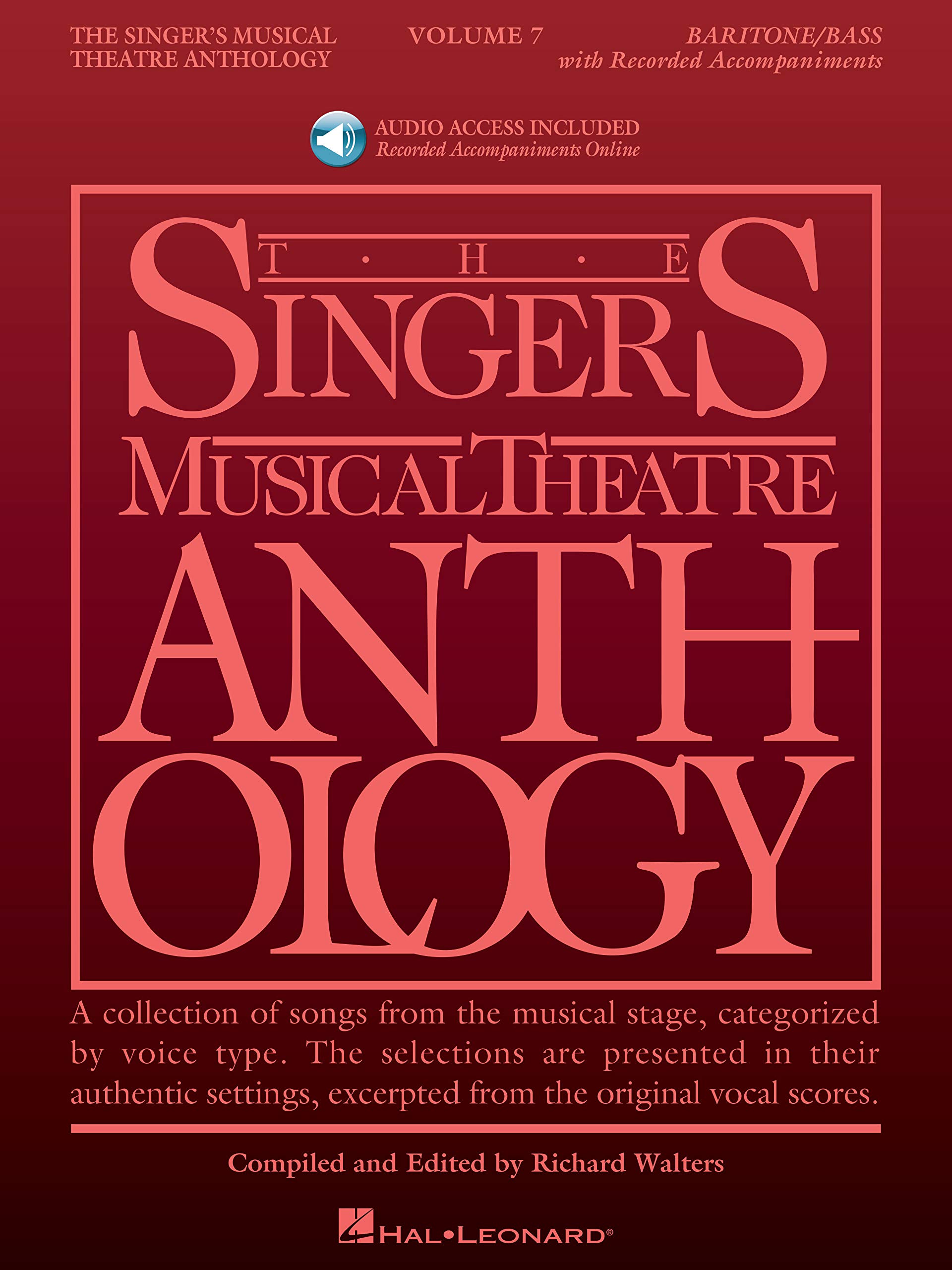Singer's Musical Theatre Anthology Baritone 7 répertoire chant anglais et partition piano