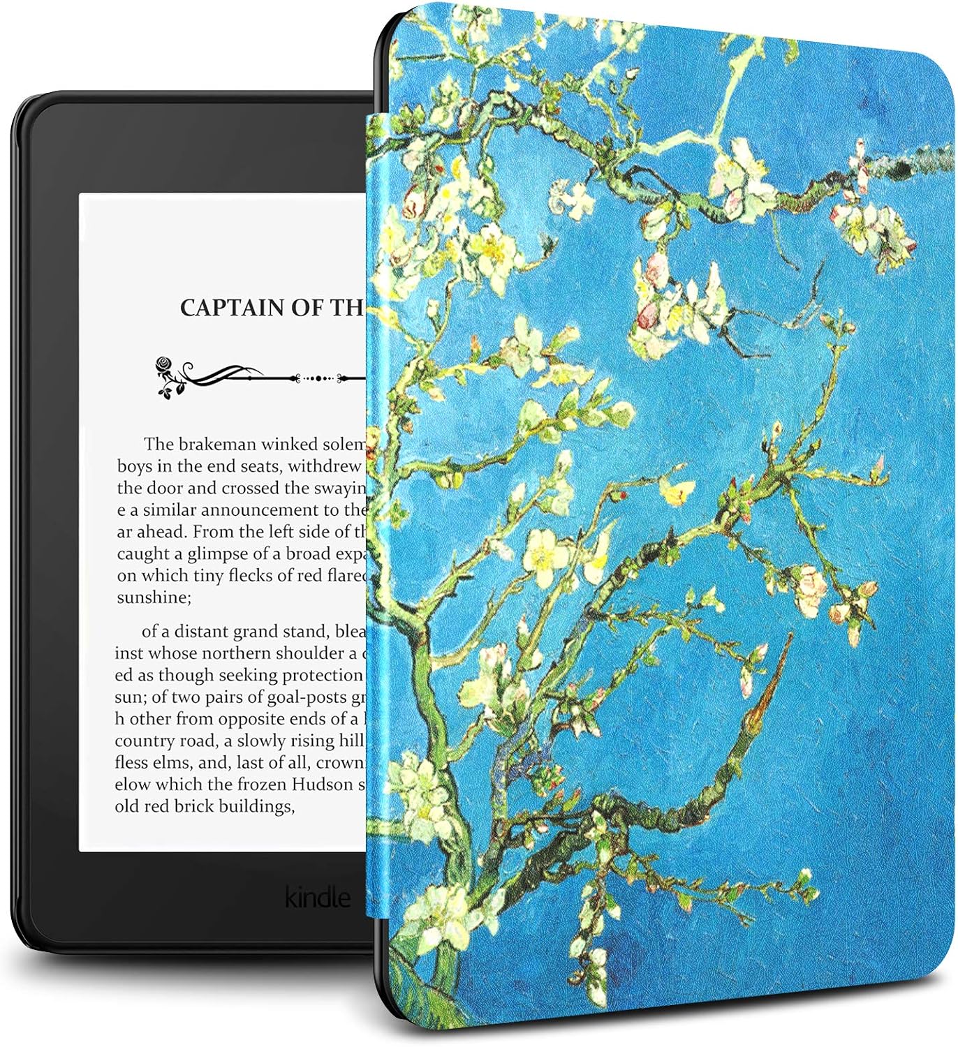 Infiland Kindle Paperwhite 2018 Case Compatible with Amazon Kindle Paperwhite 10th Generation 6 inches 2018 Release(Auto Wake/Sleep),Blossom