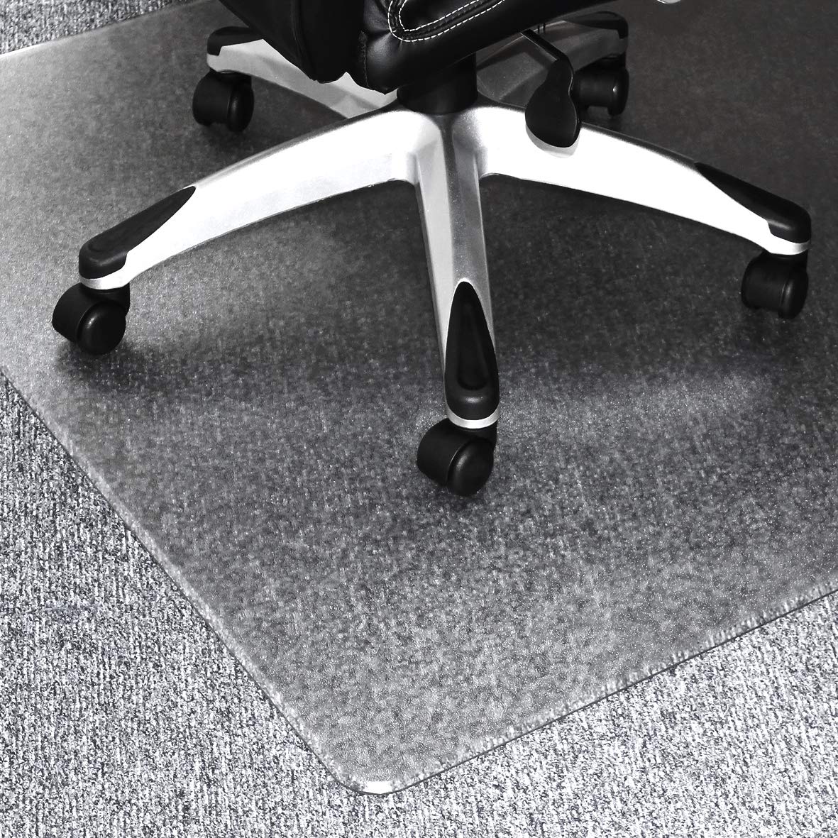 Floortex ECM121345ER Cleartex MegaMat Heavy-Duty Polycarbonate Mat for Hard Floor All Carpet 46 x 53