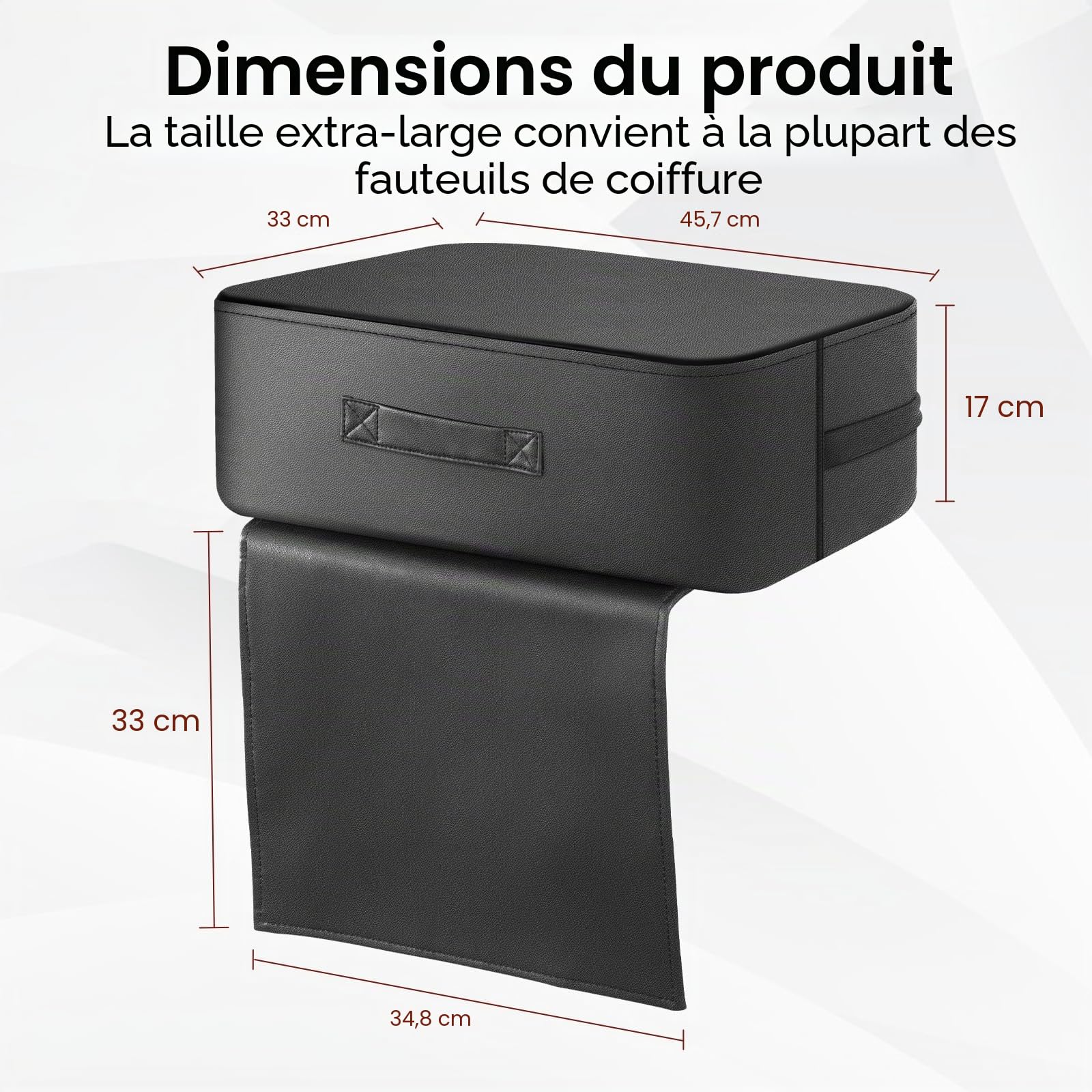 Siège rehausseur de salon de coiffure pour enfants - En cuir - Avec poignée - Pour salon de beauté et spa