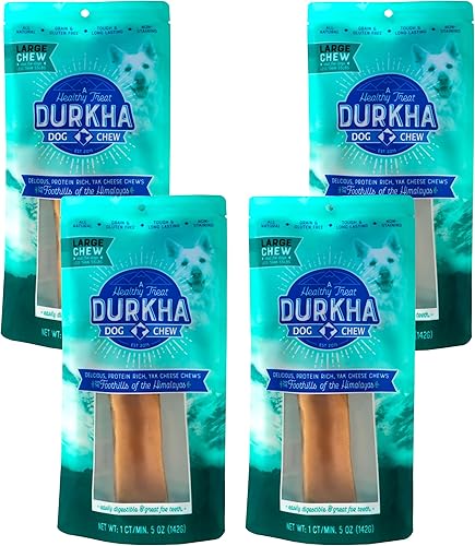 Durkha Masticables de queso de yak masticables de queso de yak del Himalaya, golosinas naturales, saludables y duraderas para perros, alternativas