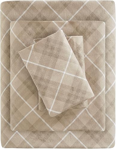 Sleep Philosophy - True North - Juego de sábanas de franela, 100% de algodón, cálido, cómodo, bonito y muy suave, para clima frío, con estampado de