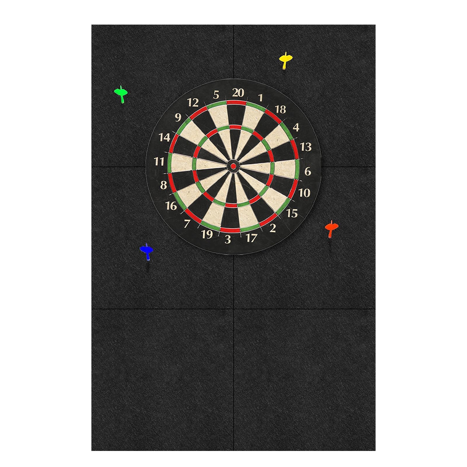 Dart Board Wall Protector, Felt Dartboard Surround, 60 x 90 cm Self-Adhesive Spliced Dart Backboards, Dart Board Surround for Standard Size Dart Boards (90 x 60 cm)