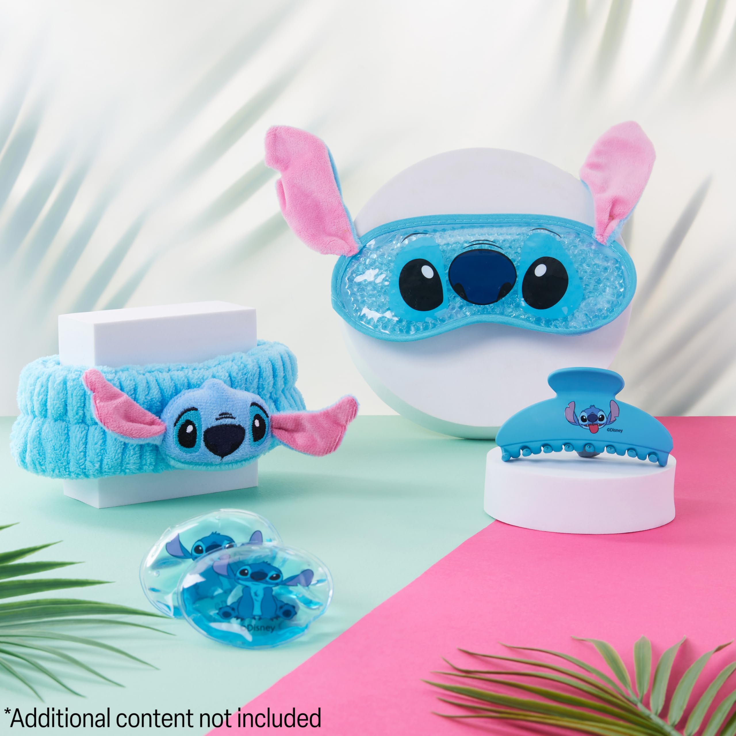 Disney Stitch Maschera Occhi Freddo, Bellezza Accessori Set - Regalo Donna (Blu)