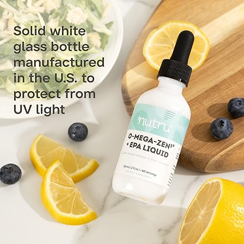 Miniatura 4 de O-Mega-Zen3 +EPA Vegan Omega 3 DHA EPA Suplemento líquido - Ácidos grasos esenciales de algas Omega3 - 2 onzas líquidas