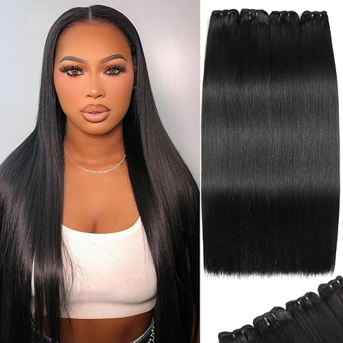 12A Brazilian Human Hair Bundles 22 24 26 28 Inch straight 4 Bundles