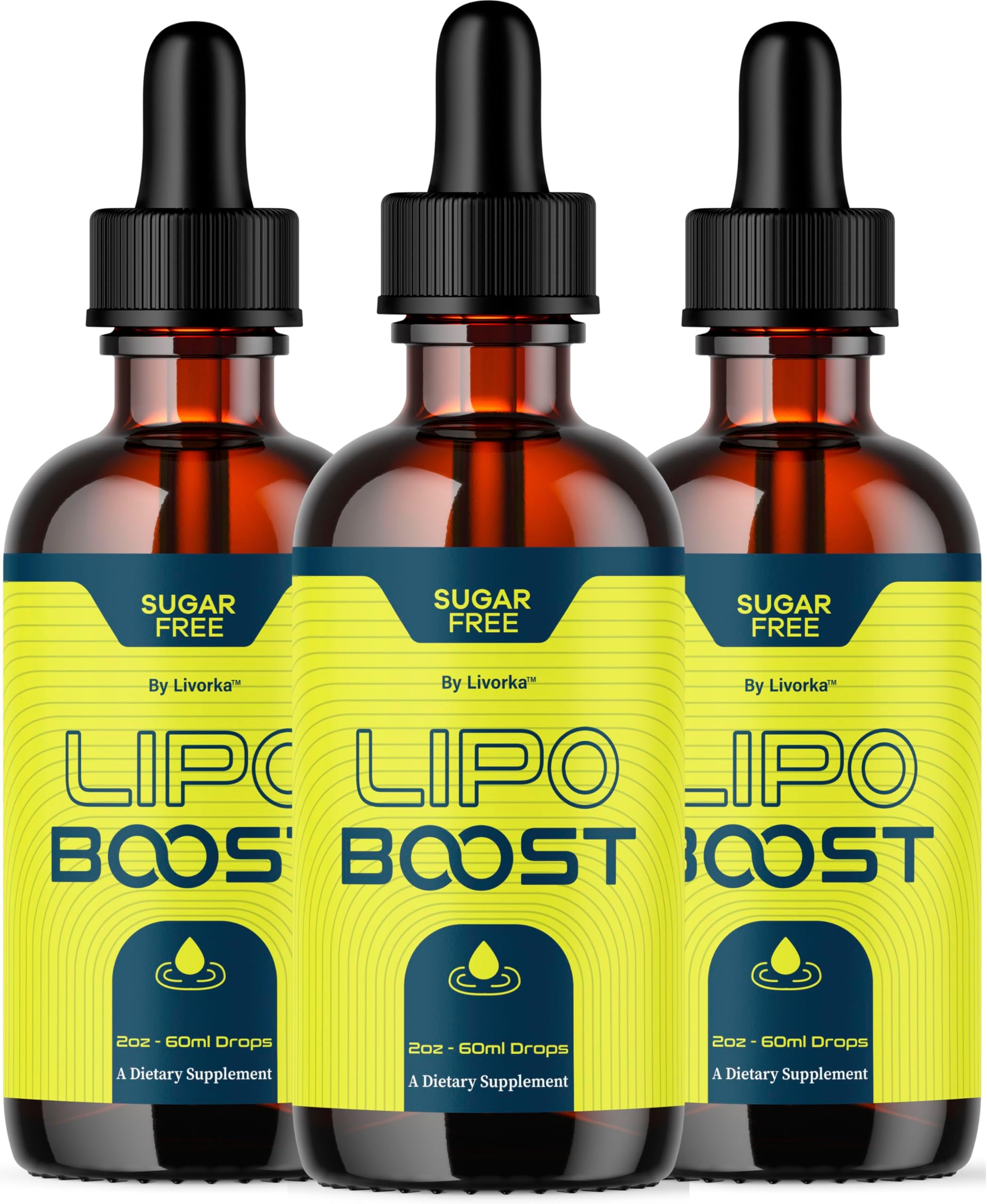 (3 Pack) LipoBoost Drops - LipoBoost Drops Premium Liquid Advanced Formula Support Vitamin Drop Reviews - Maximum Strength, Daily Natural for Overall Health & Wellness, 3 Bottles for 3 Months