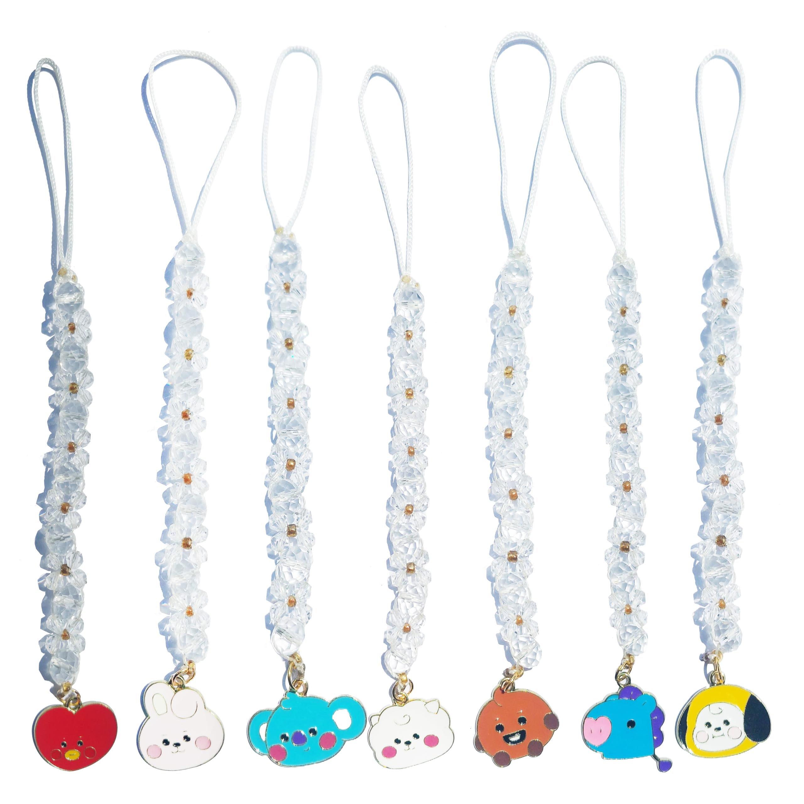 DearME Love yourself BT21 Character 7 Set Of Phone Charm Key Chain